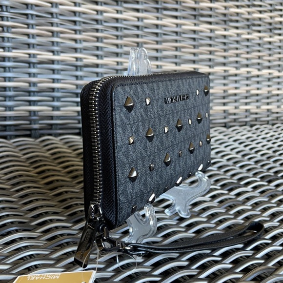 Michael Kors Jet Set Travel Large Flat Multifunctional Phone Case-Wristlet-Walle - Picture 3 of 16